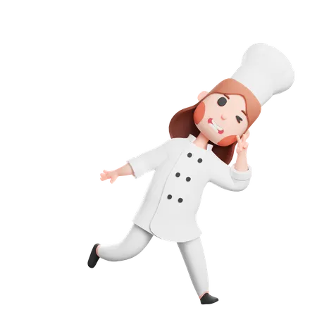 Free Young Cute Chef  3D Illustration