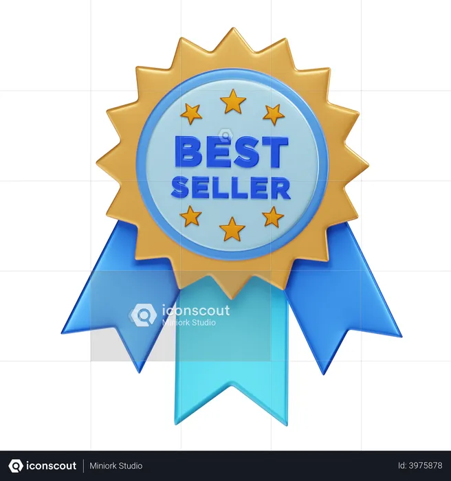 Best Seller Badge  3D Illustration