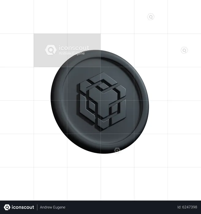 Binance crypto coin  3D Icon