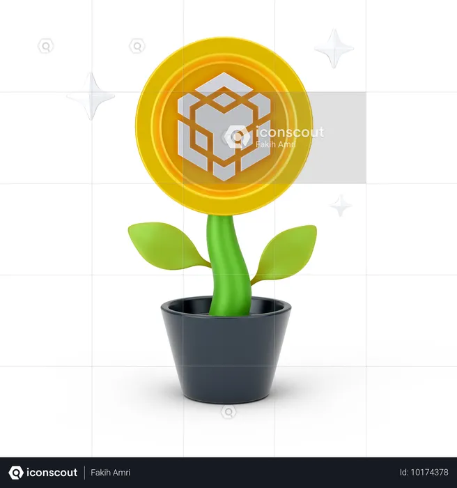 Binance Plant  3D Icon