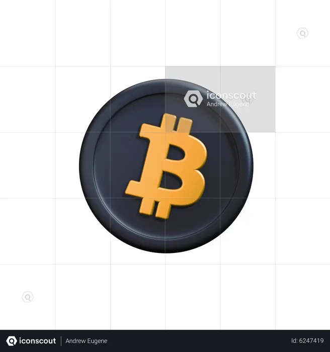 Bitcoin crypto coin  3D Icon