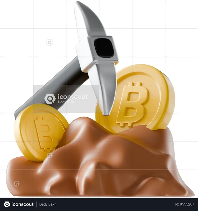 Bitcoin Mining  3D Icon