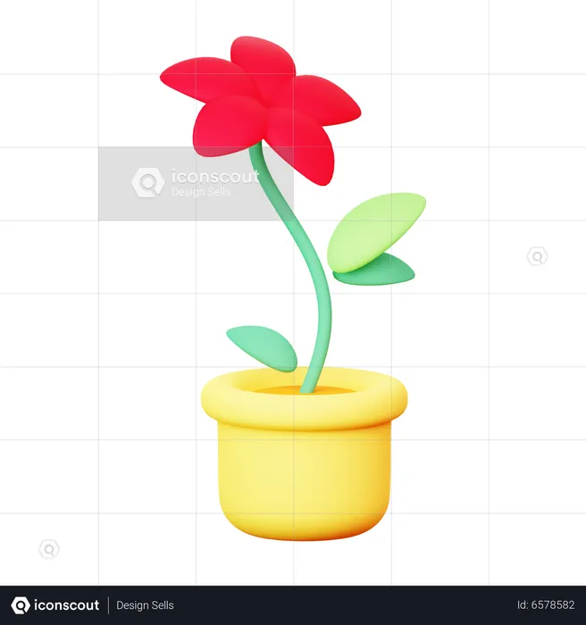 Blumentopf  3D Icon