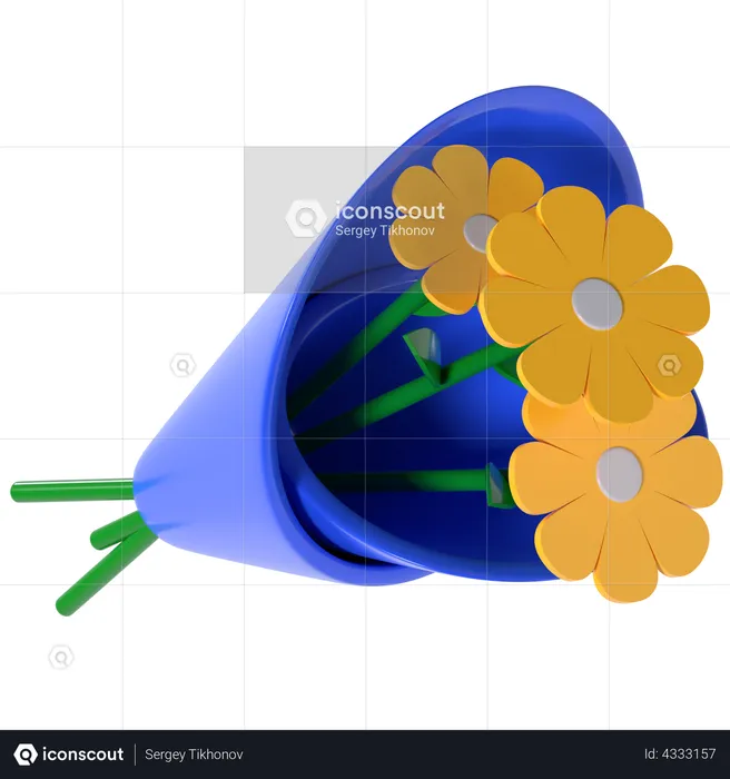 Bouquet  3D Illustration