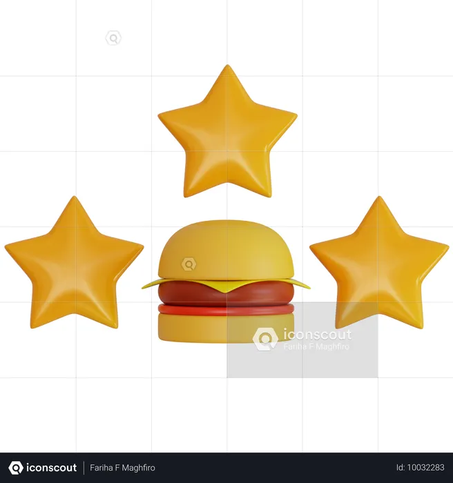 Burger-Qualitätsbewertung  3D Icon