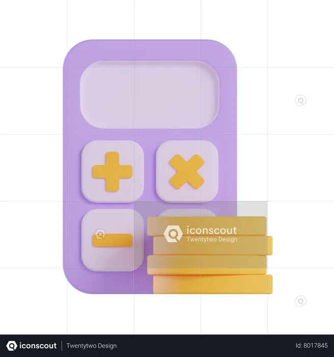 Cálculo financeiro  3D Icon