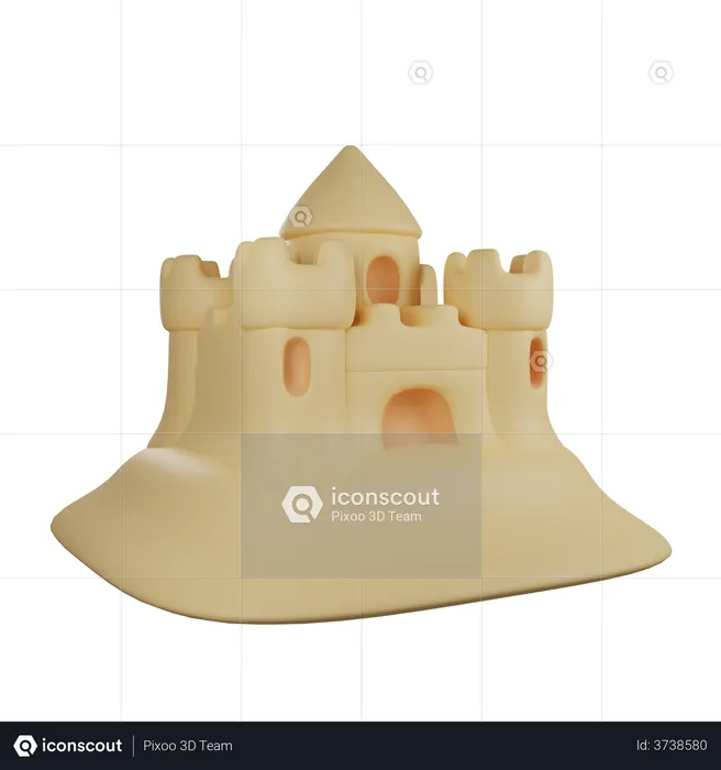 Castelo de Areia  3D Illustration