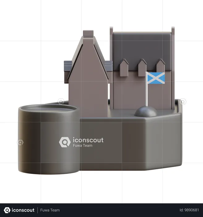 Castelo de Edimburgo  3D Icon