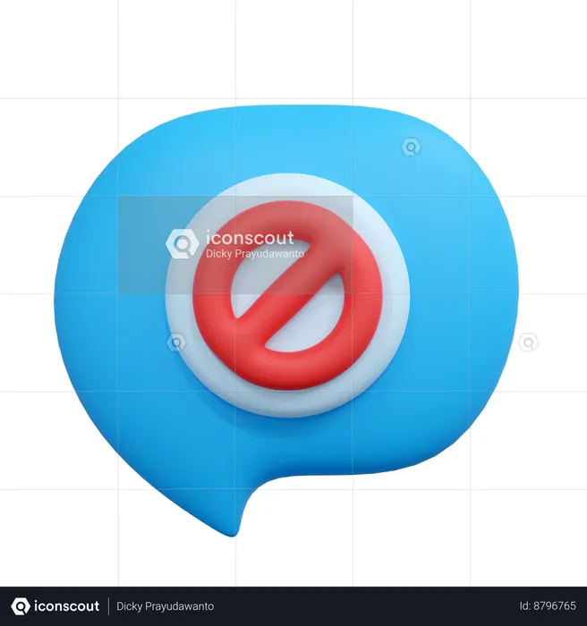 Chat block  3D Icon