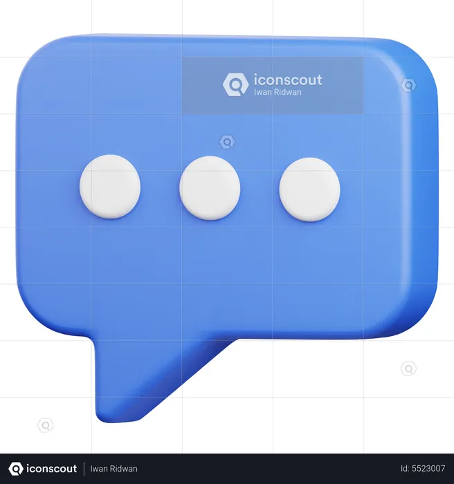 Chat Bubble  3D Icon