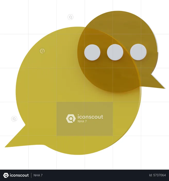 Chat Bubble  3D Icon