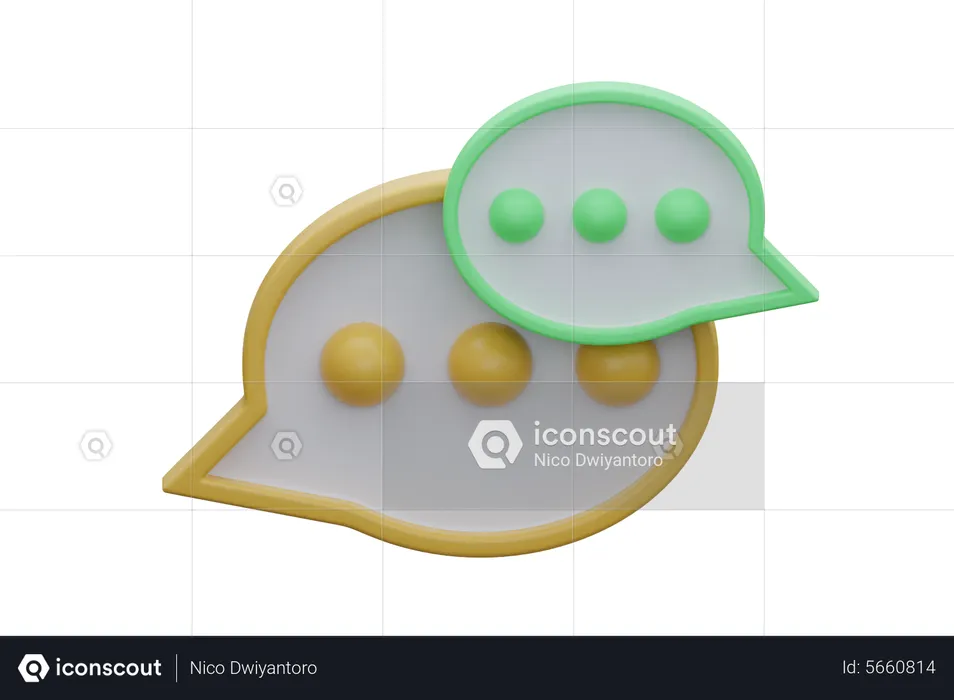 Chat Bubble  3D Icon