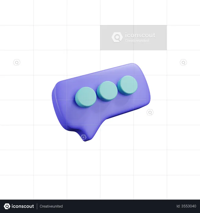 Chat Bubble  3D Illustration