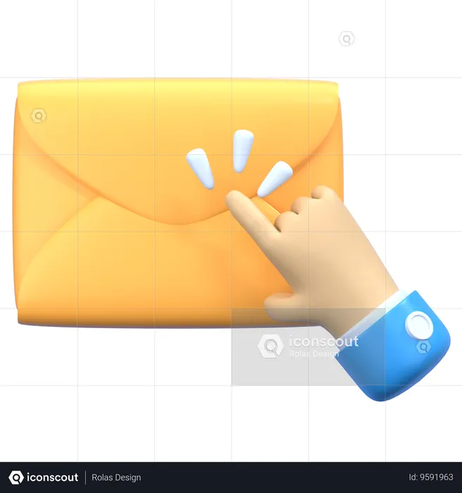 Click On Email  3D Icon