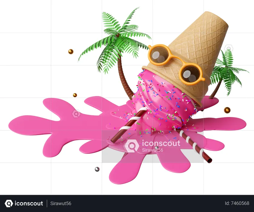 Cucurucho de helado  3D Icon