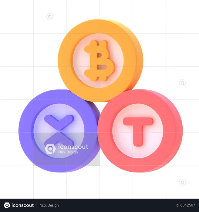 Criptomoneda  3D Icon