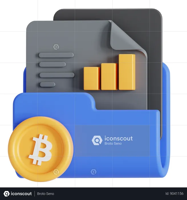 Documento bitcoin  3D Icon