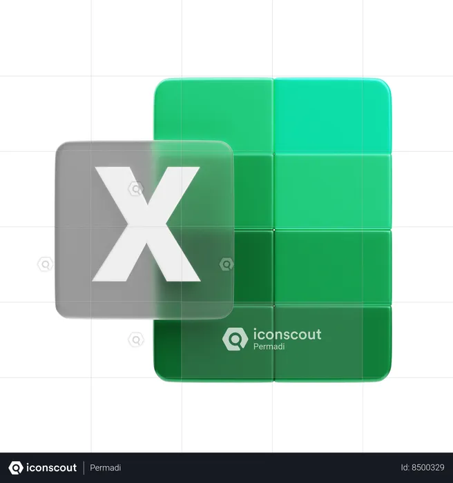 Excel  3D Icon