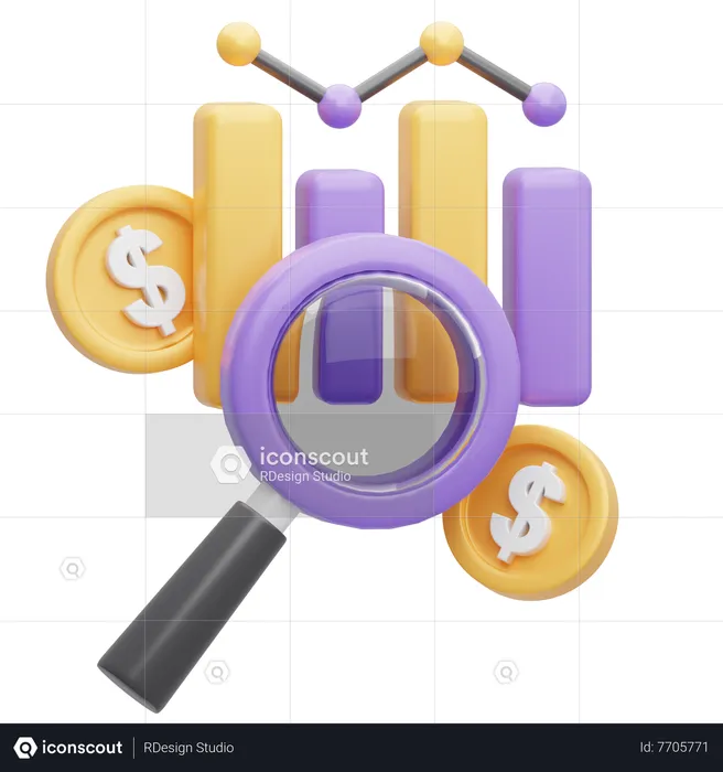 Financial analysis  3D Icon