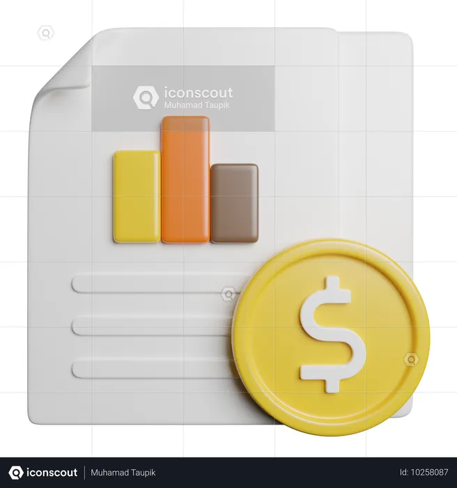 Finanzbericht  3D Icon