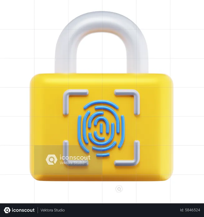 Fingerprint Security  3D Icon