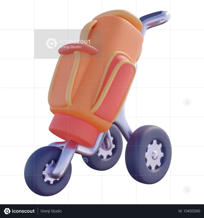 Golf Trolley Bag  3D Icon