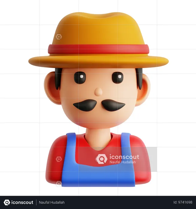 Agricultor  3D Icon