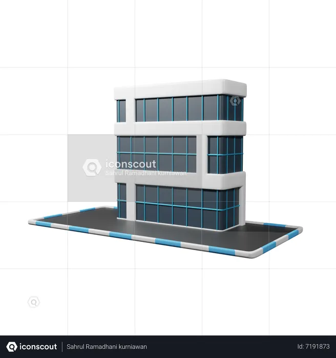 Bâtiment gratte-ciel  3D Icon