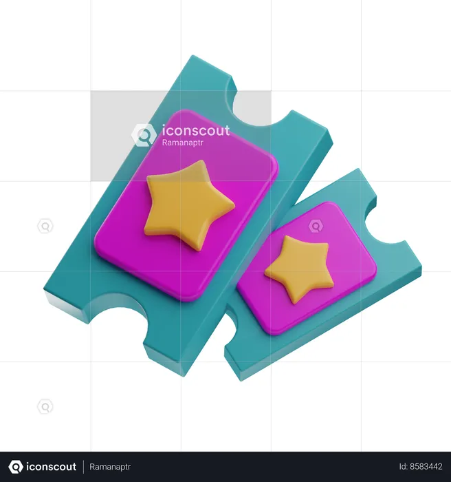 Ingressos  3D Icon