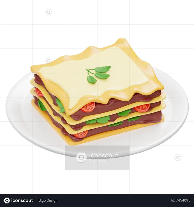 Lasagna  3D Icon