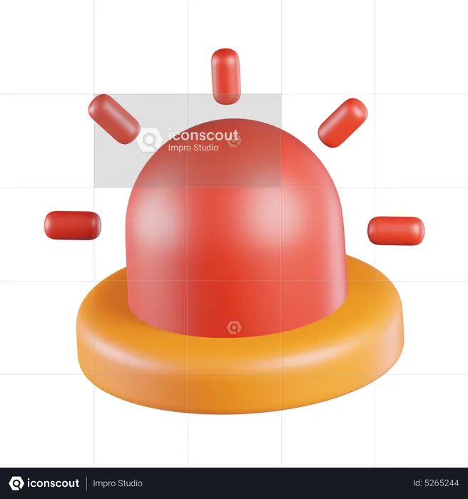 Light Emergency Alert  3D Icon