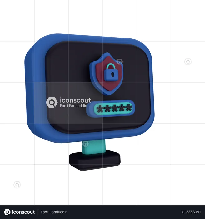 Log In Security  3D Icon