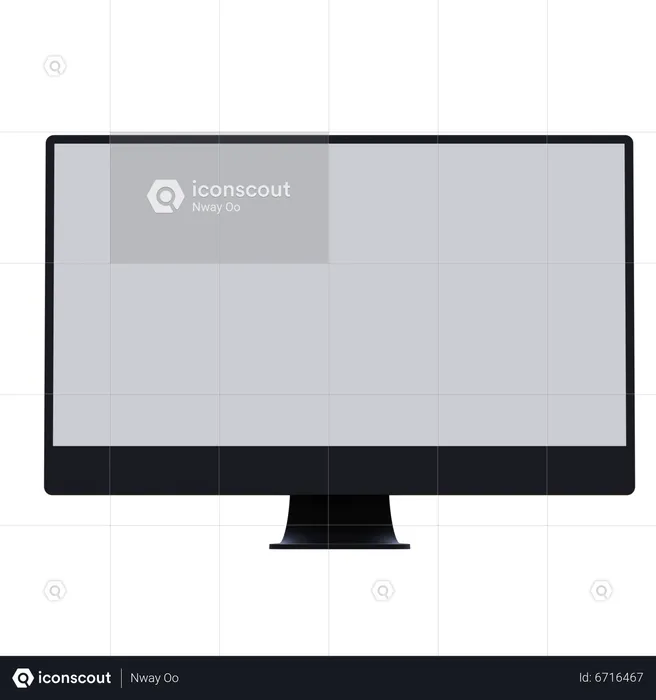 Maquete de computador  3D Icon