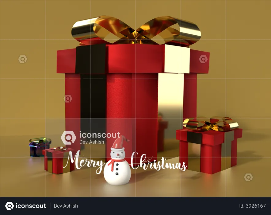 Merry Christmas  3D Illustration