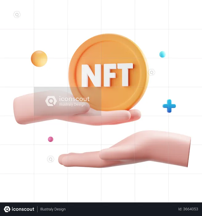 Transferência nft  3D Icon