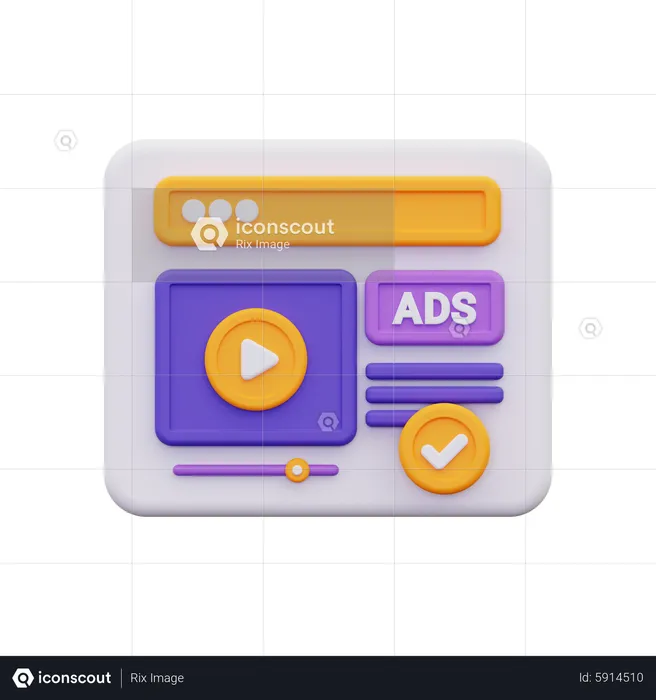 Online Ads  3D Icon