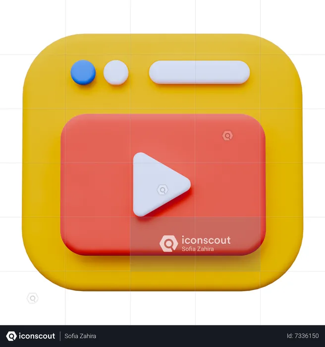 Online Video  3D Icon