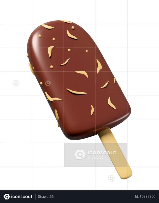 Palitos de helado de chocolate  3D Icon