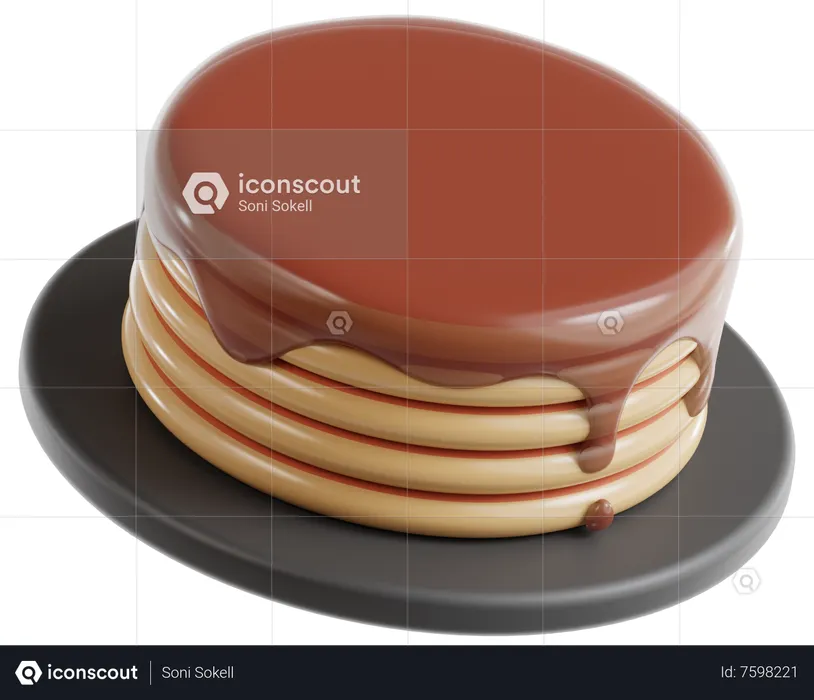 Pancake  3D Icon