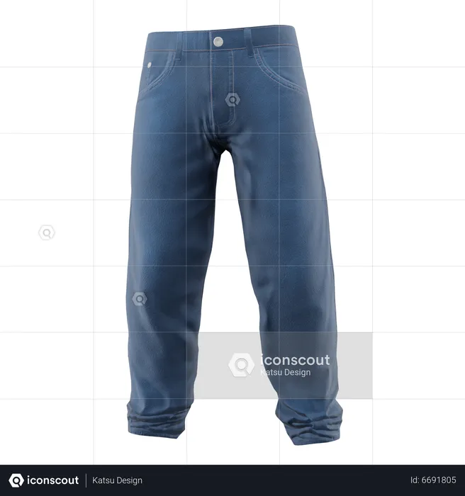 Pantalon en jean  3D Icon