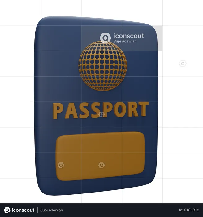 Pasport  3D Icon