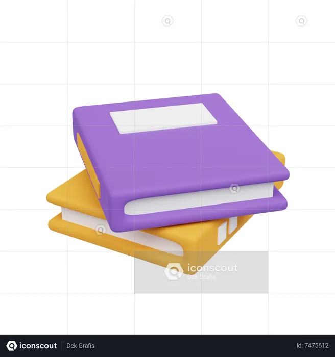 Pilha de livros  3D Icon