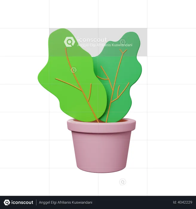 Plant Pot  3D Illustration