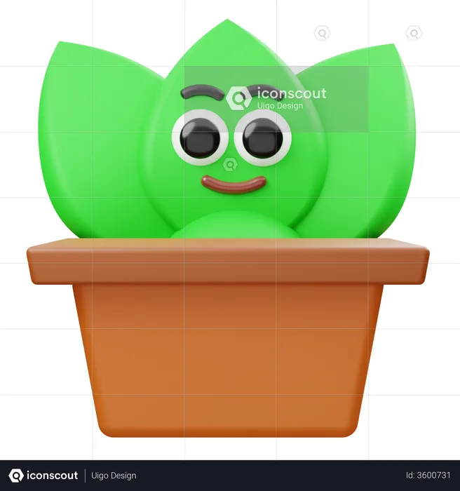 Plant Pot  3D Illustration