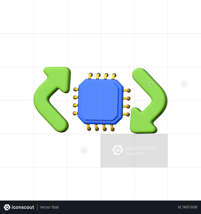 Processor Refresh  3D Icon