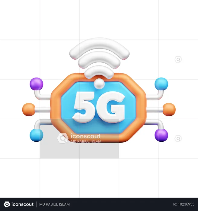 Red 5g  3D Icon