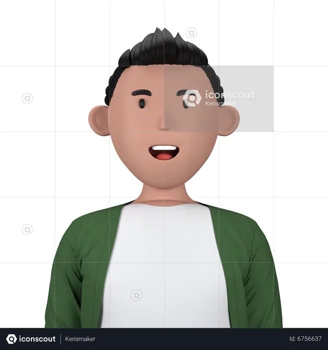 Menino vestindo suéter  3D Icon