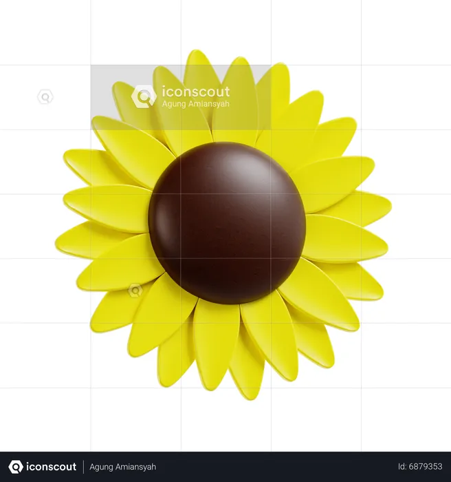 Sunflower Petal  3D Icon