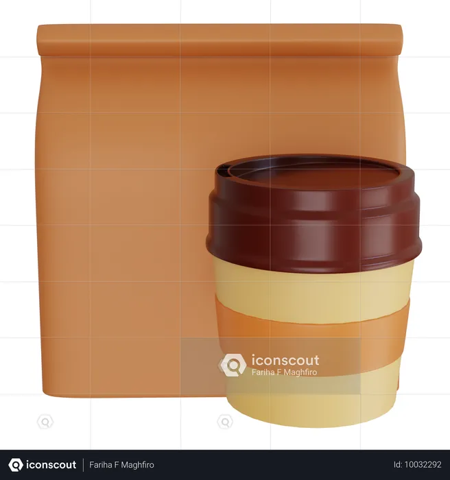 Tasse lebensmittel behälter  3D Icon