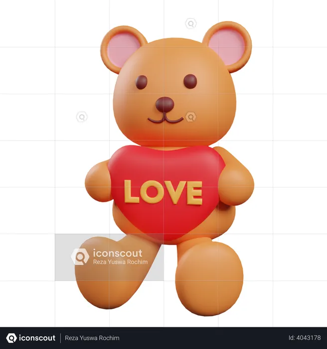 Teddy Bear  3D Illustration